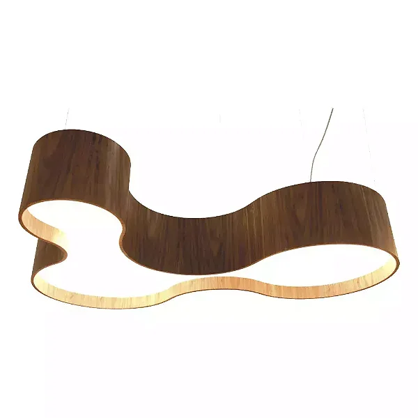 Pendente Accord KS LED A-263LED 120x84x20cm 66W 2358lm IRC90 em Madeira