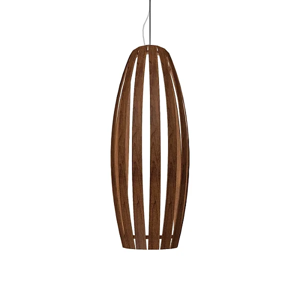 Pendente Accord Barril A-305 34,5x100cm em Madeira Design Contemporâneo