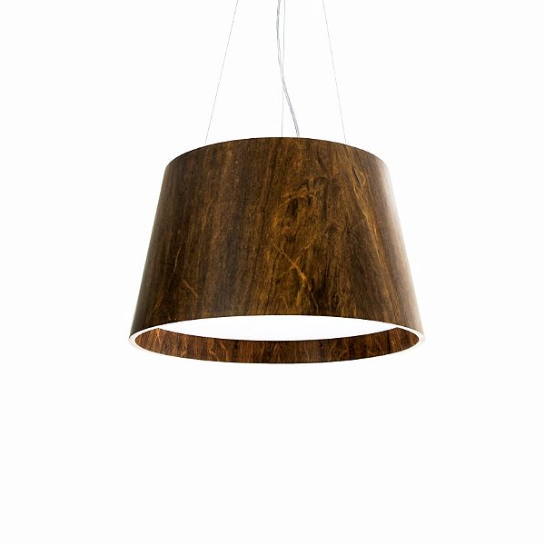 Pendente Accord Cônico LED A-1145LED 45x28cm 17W 615lm IRC90 em Madeira