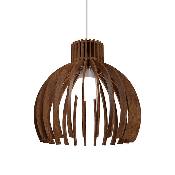 Pendente Accord Stecche A-1180 27x26cm em Madeira Design Contemporâneo
