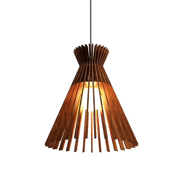 Pendente Accord Stecche A-1183 27x30cm em Madeira Design Contemporâneo