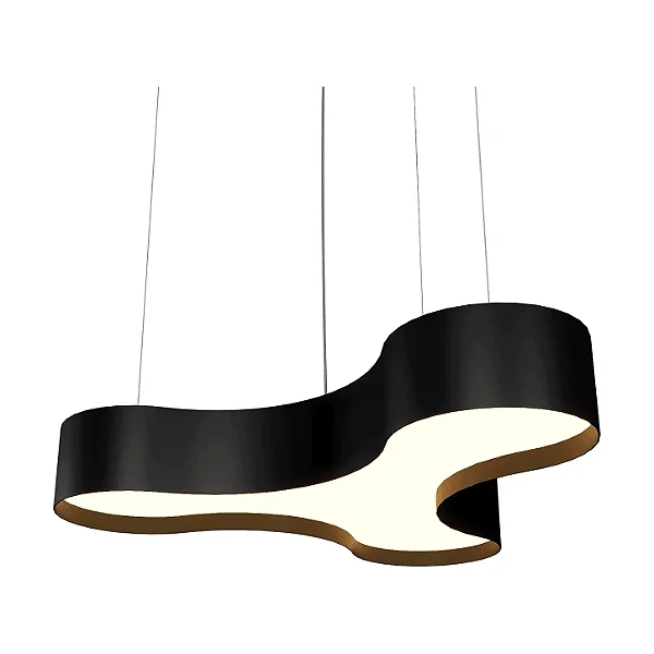 Pendente Accord Trevo LED A-1222LED 120x120x20cm 96W 3403lm IRC90 em Madeira