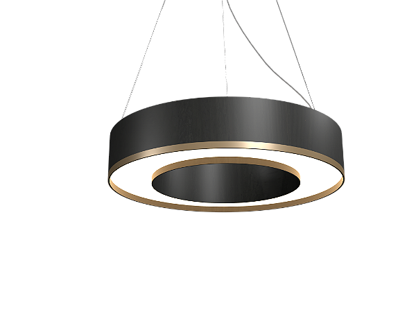 Pendente Accord Cilíndrico Latão A-1566LED 13,5x60cm LED Integrado 35W 1230lm IRC 90