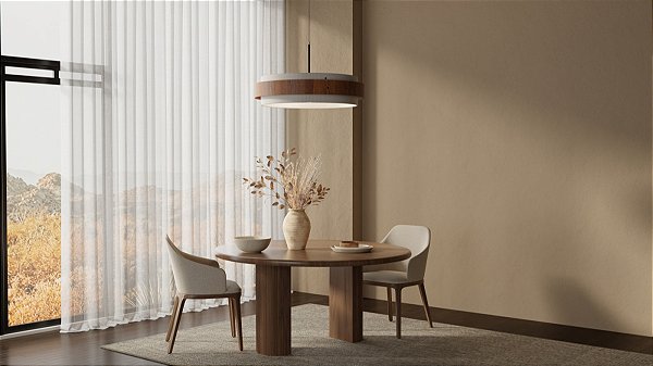 Pendente Accord Cilíndrico Corda A-1593 45x80cm Design Contemporâneo Decorativo