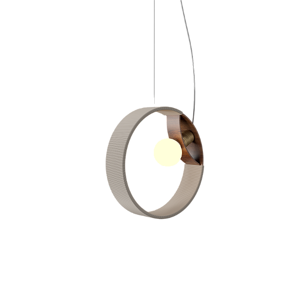 Pendente Accord Sfera Corda A-1600 8x35cm Design Contemporâneo Decorativo