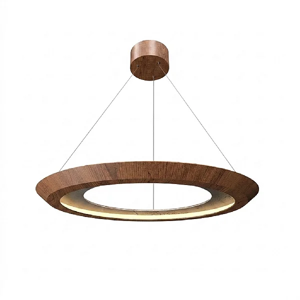 Pendente Accord Petra Circular A-1604 3,5x60cm Pedra Preta LED Integrado 19W 665lm IRC 90