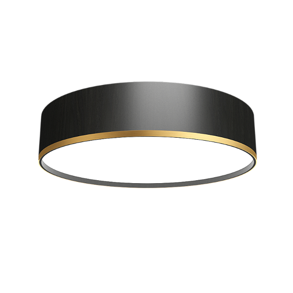 Plafon Accord Iluminação Cilíndrico Latão A-5120 70x15cm Design Moderno