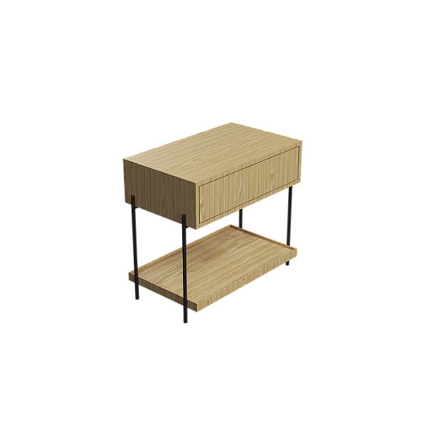 Mesa de Cabeceira Accord Clean F1027 73,5x42x65cm Design Moderno