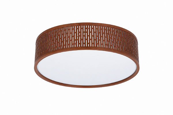 Plafon Viena Imbuia com Acrílico 50x50x15cm 4 Lâmpadas E27 5L Trevisan