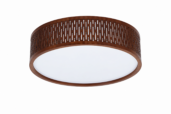 Plafon Viena Imbuia com Acrílico 40x40x12cm 2 Lâmpadas E27 5L Trevisan