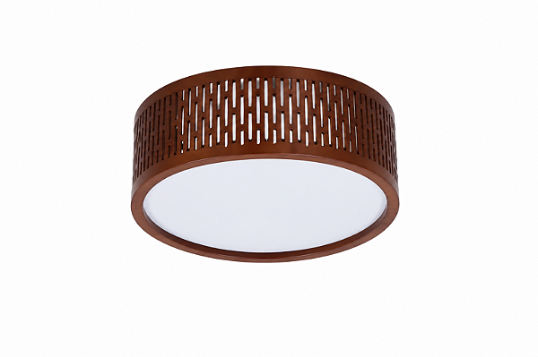 Plafon Viena Imbuia com Acrílico 30x10cm 2 Lâmpadas E27 5L Trevisan