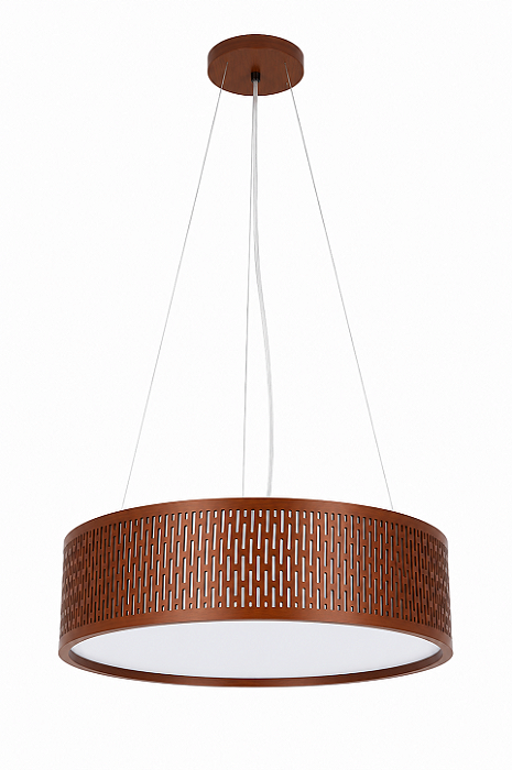 Pendente Viena Regulável Imbuia Fio Im com Acrílico 60x15cm 4 Lâmpadas E27 5L Trevisan