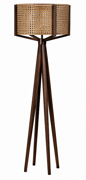 Luminária Wengue com Cúpula Cilíndrica Natuzzi 169x60cm 5L Trevisan