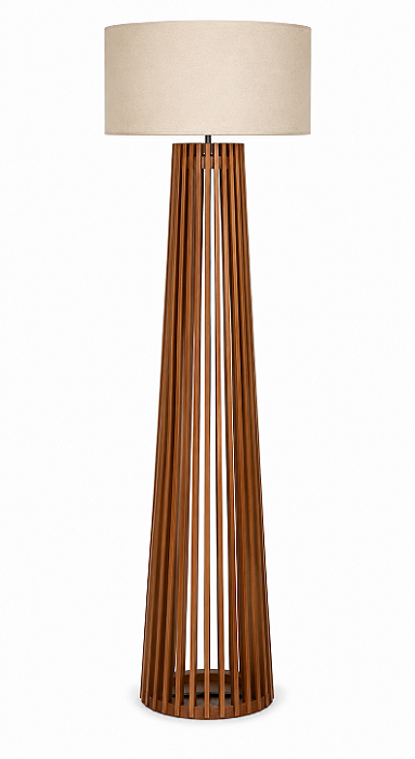Luminária Imbuia com Cúpula Cilíndrica Relevo 166x50cm 5L Trevisan