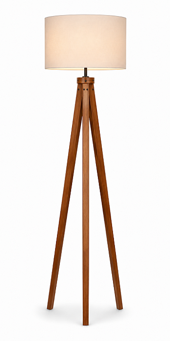 Luminária Imbuia com Cúpula Cilíndrica Relevo 152x50cm 5L Trevisan