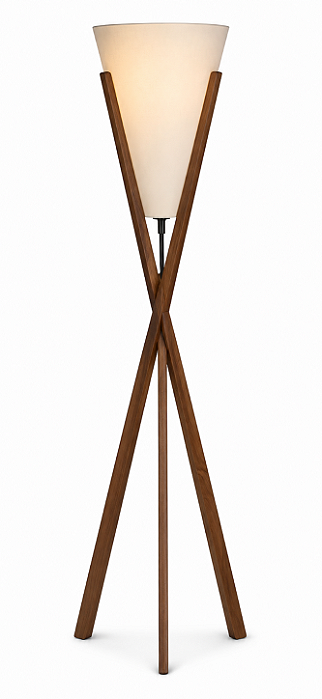 Luminária Imbuia com Cúpula Cone Relevo 150x48cm 5L Trevisan