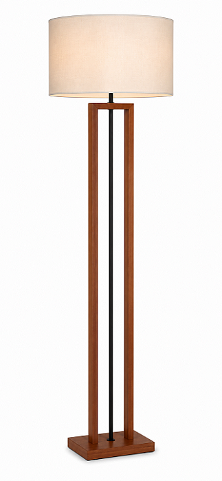 Luminária Imbuia com Cúpula Cilíndrica Rústica 167x70cm 5L Trevisan