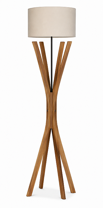 Luminária Imbuia com Cúpula Cilíndrica Relevo 160x50cm 5L Trevisan
