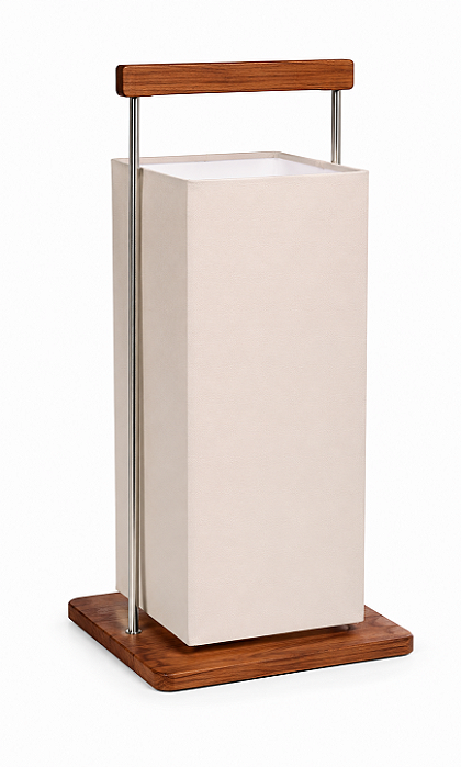 Luminária Imbuia com Cúpula Quadrada Rústica 42x21cm 5L Trevisan