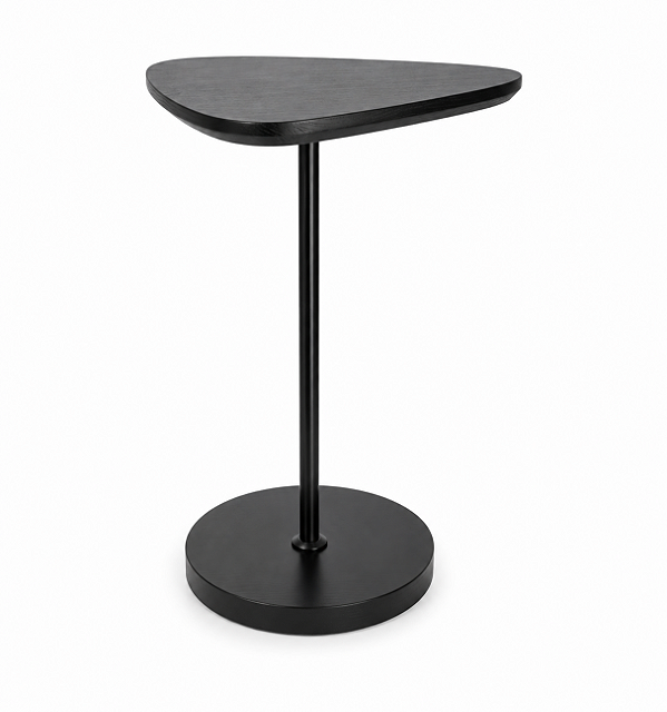 Mesa de Apoio Preta com Haste Preta 60x36cm 5L Trevisan