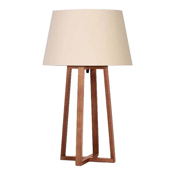 Abajur Imbuia com Cúpula Cone Relevo 66x40cm 5L Trevisan