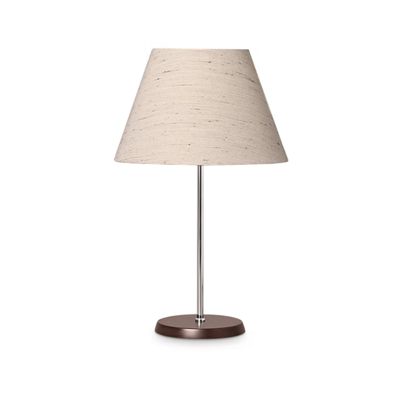 Abajur Wengue com Cúpula Cone Linho 42x25cm 5L Trevisan