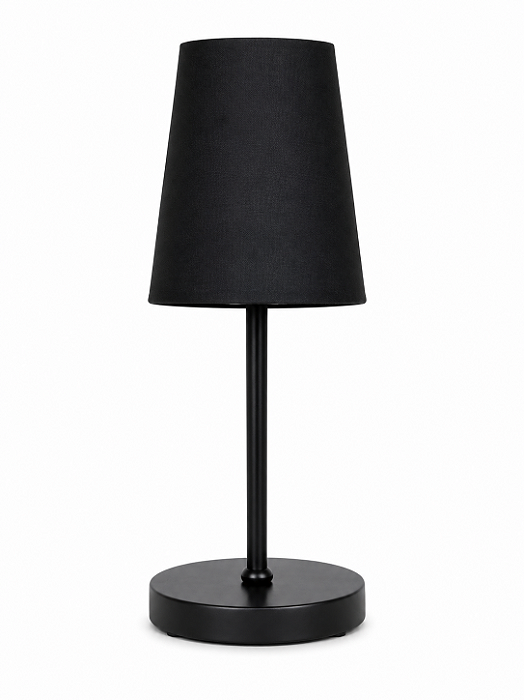 Abajur Preto Haste Preta com Cúpula Cone Preta 28x12cm 5L Trevisan
