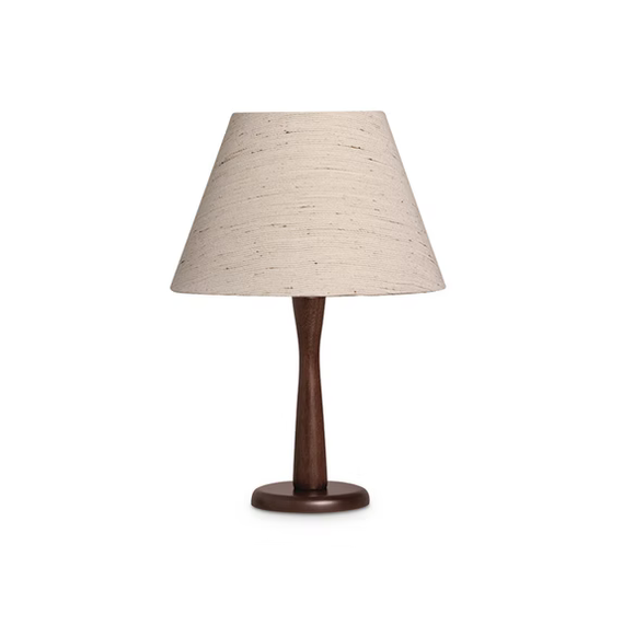 Abajur Wengue com Cúpula Cone Linho 37x25cm 5L Trevisan