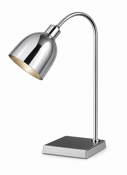 Luminária de Mesa Prata com Cúpula Alumínio 37x25cm 5L Trevisan