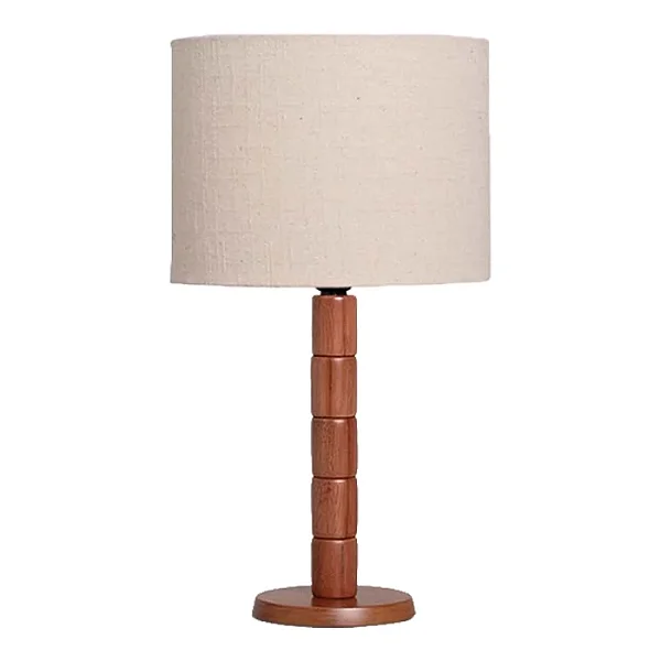 Abajur Imbuia com Cúpula Cilíndrica Relevo 45x25cm 5L Trevisan
