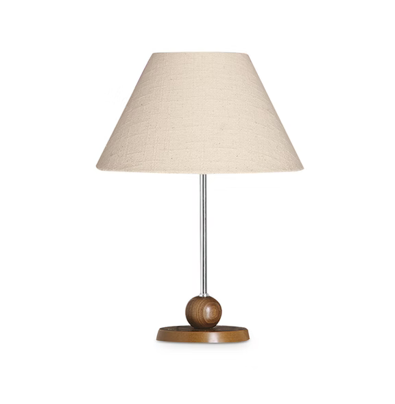 Abajur Imbuia com Cúpula Cone Relevo 42x30cm 5L Trevisan