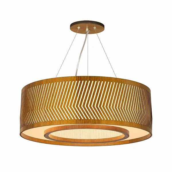 Pendente Balaio Anel 55 Classic Lar Madeira 55cm 5x E27 – Ref. 1147