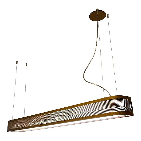 Pendente Balaio Office 1300 Classic Lar Madeira 130cm T8 – Ref. 1223