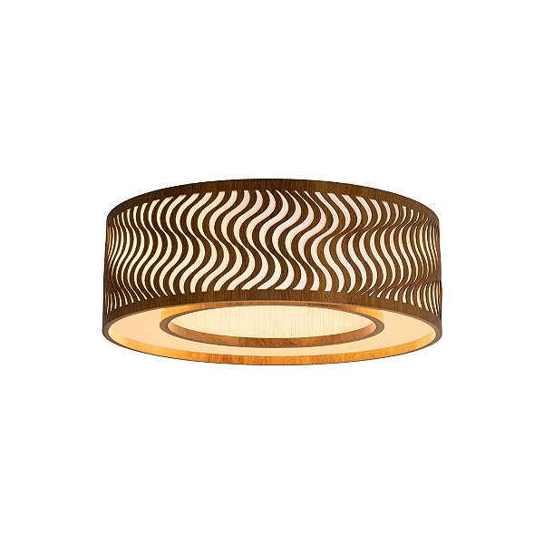 Plafon Dunas Anel 55 Classic Lar Madeira 55cm 5x E27 – Ref. 1254