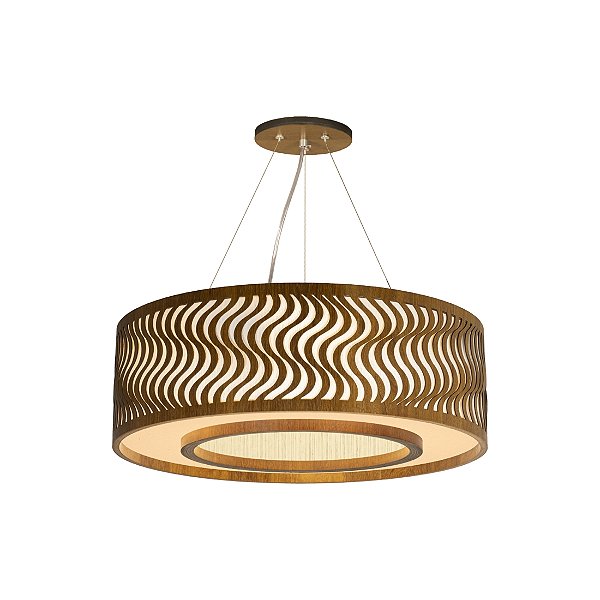 Pendente Dunas Anel 70 Classic Lar Madeira 70cm 8x E27 – Ref. 1300