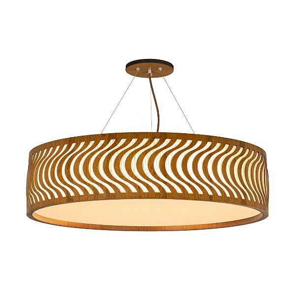 Pendente Ondas Slim 70 Classic Lar Madeira 70cm 8x E27 – Ref. 1292
