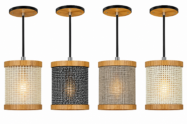 Pendente Essencial TS1520 Classic Lar Madeira 20cm E27 – Ref. 2003