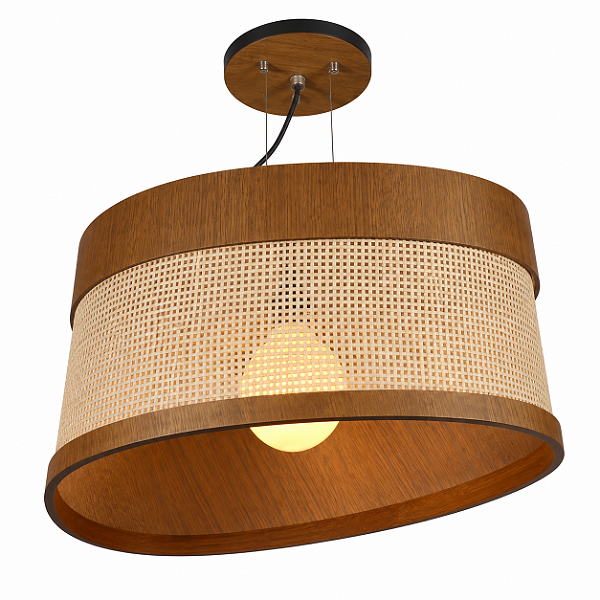 Pendente Essencial Petra 40 Classic Lar Madeira 35cm E27 – Ref. 2035