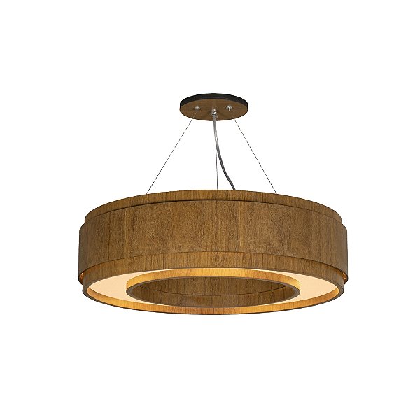 Pendente Anel Saturno 55 Classic Lar Madeira 55cm 5x E27 – Ref. 1218