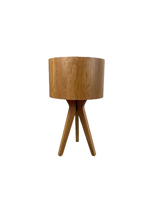 Abajur Tripé Sólido Classic Lar Madeira Maciça 48cm – Ref. 1356