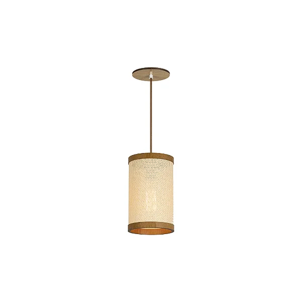Pendente Palha Leve PL1520 Classic Lar Madeira 20cm E27 – Ref. 1159