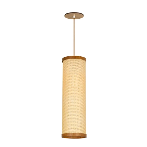 Pendente Palha Leve PL1544 Classic Lar Madeira 44cm E27 – Ref. 1161