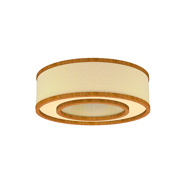 Plafon Palha Leve Anel PL5517 Classic Lar 55cm 5x E27 – Ref. 1283