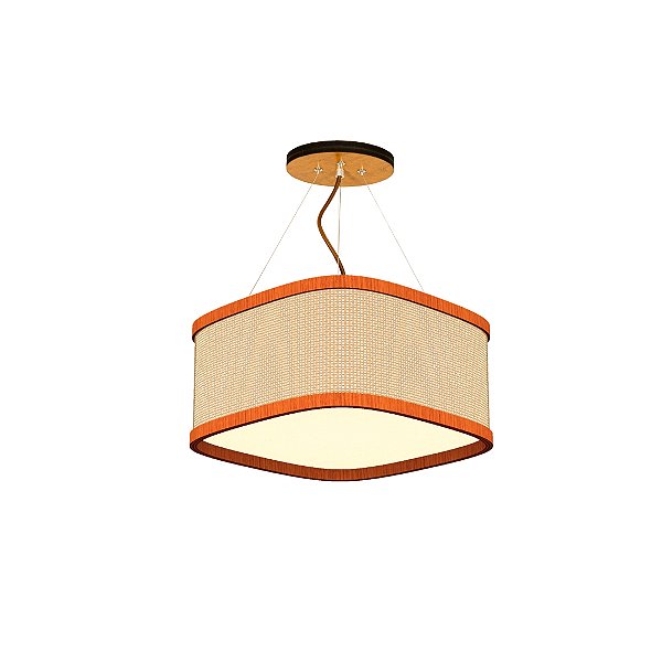 Pendente Palha Leve Lamé PL3517 Classic Lar 35cm 2x E27 – Ref. 1272