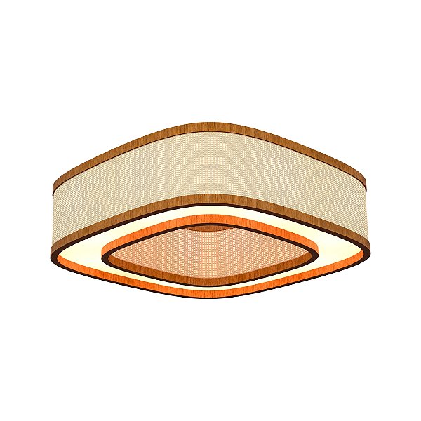 Plafon Palha Leve Anel Lamé PL5517 Classic Lar 55cm 8x E27 – Ref. 1293