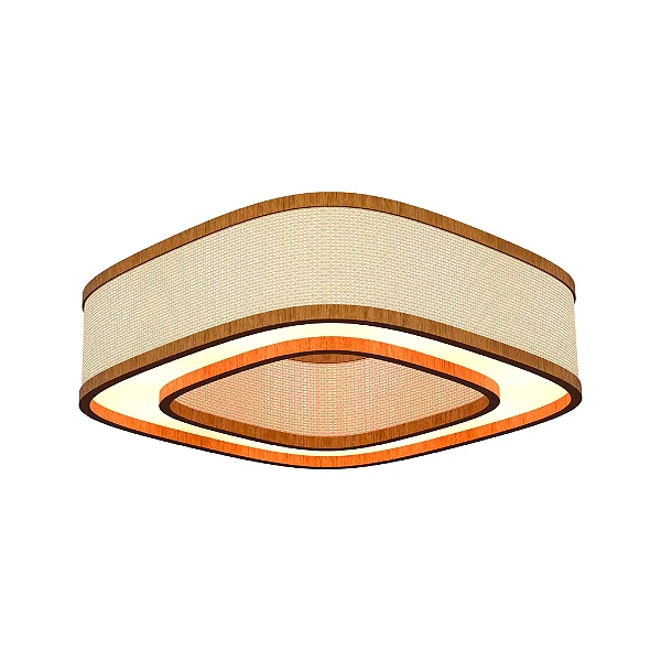 Plafon Palha Leve Anel Lamé PL7017 Classic Lar 70cm 8x E27 – Ref. 1294