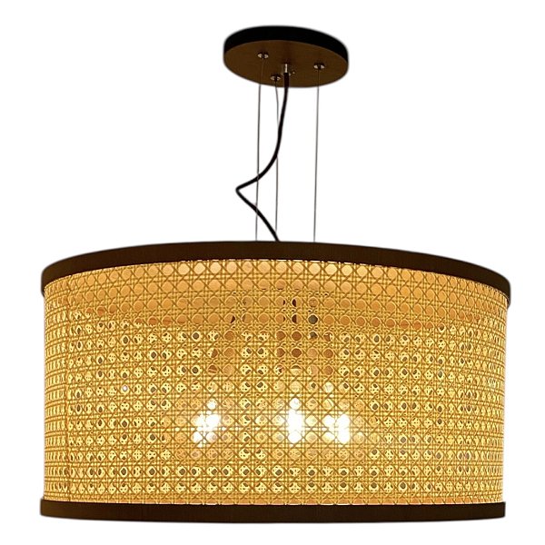 Pendente Palha Sextavada P5528 Classic Lar 55cm 3x E27 – Ref. 1391