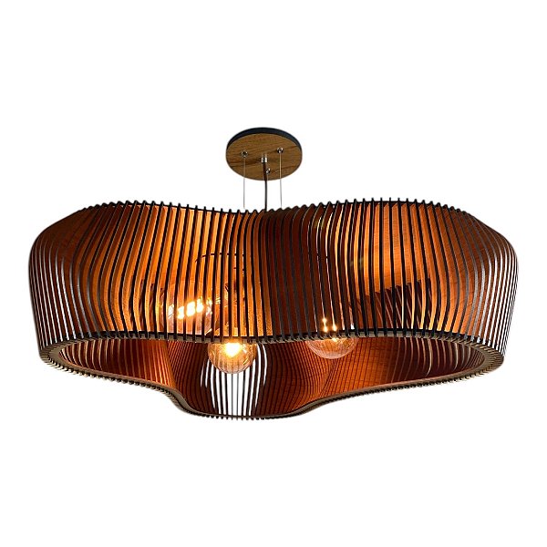 Pendente Ripado Orgânico 70 Classic Lar 3x E27 70cm – Ref. 1380