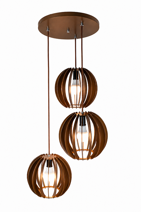 Conjunto 3 Pendentes Esfera 30 Classic Lar 30cm E27 – Ref. 1316