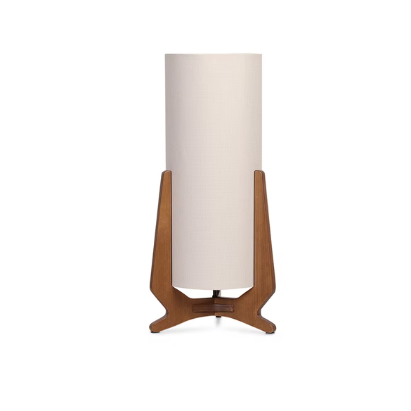 Luminária Imbuia com Cúpula Cilíndrica Rústico 72x37x37cm 5L Trevisan